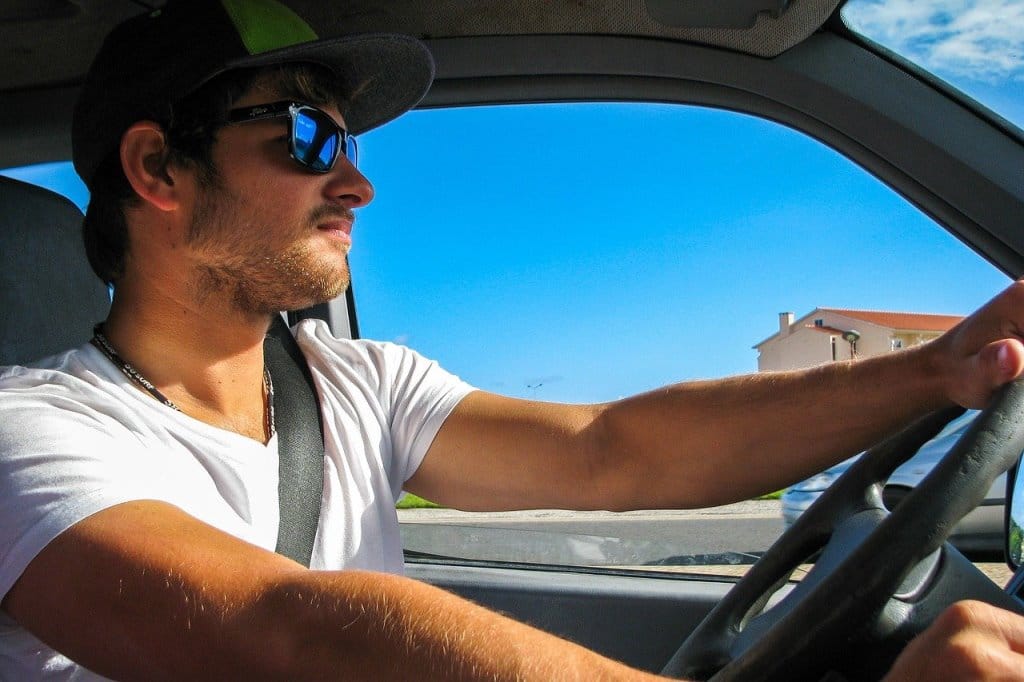 driving a car