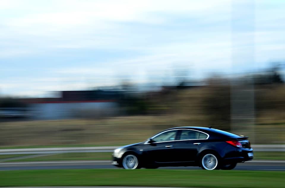 car at high speed